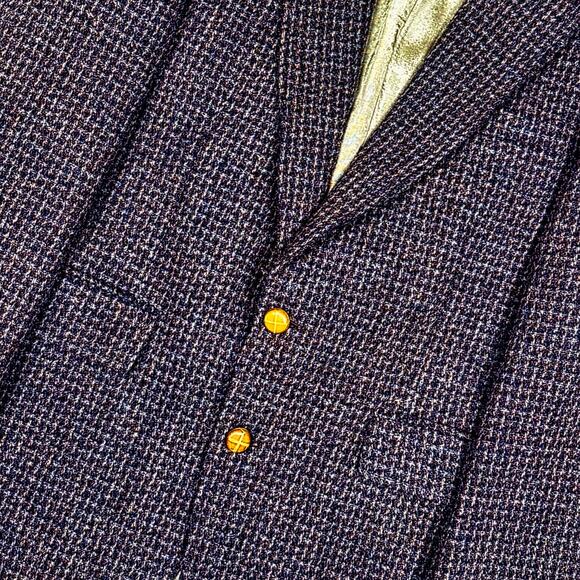 Foreman & Clark x Harris Tweed Check Weave Wool Sport Coat 42R - Picture 6 of 8